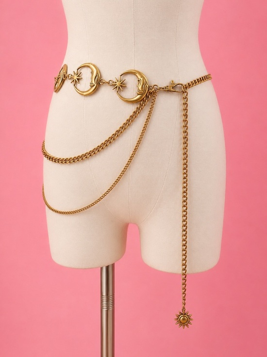 Vintage Gold Celestial Chain Belt main image 9